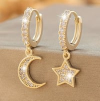 Image 1 of Night Gazing Earrings - Gold