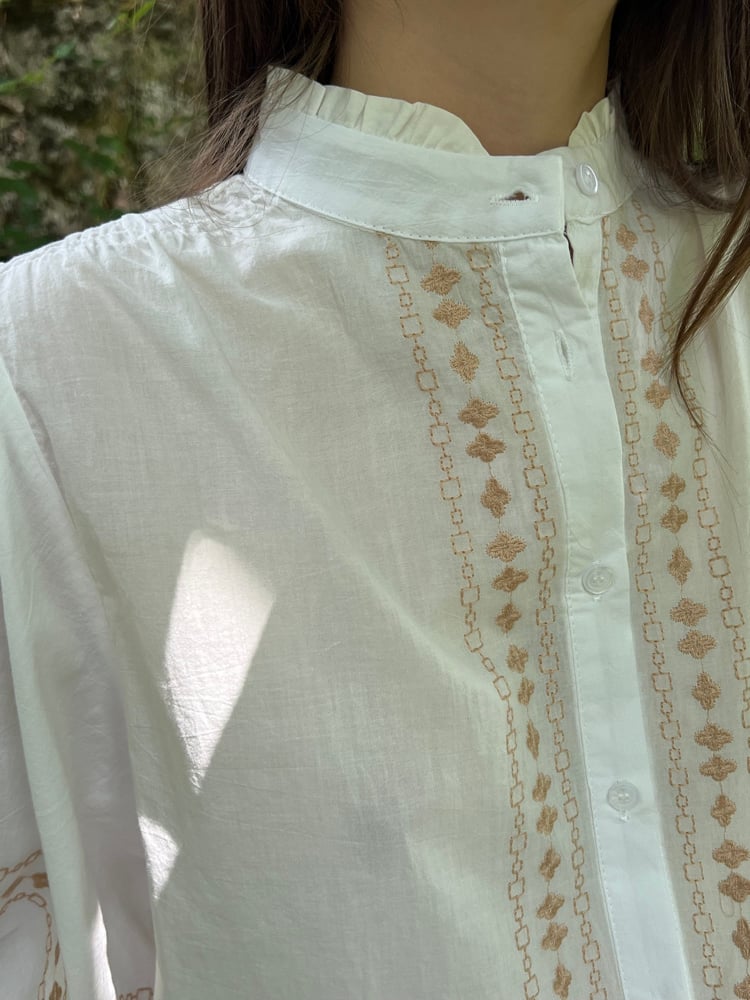 Image of Blouse Bohème "LARA" Ivoire Brodé T1 - T2 -T3