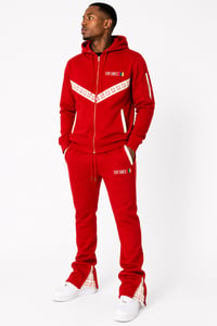 Image 1 of Reverse Stack Sweatsuit - Cherry Red