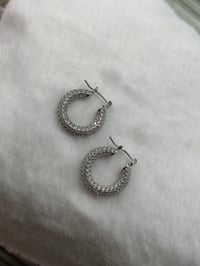 Image 2 of Celeste Silver Hoops 