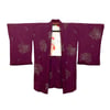 Antique Silk Kimono (Violet With Gold & Silver Flowers) 