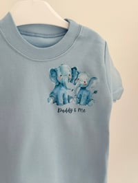 Image 1 of Daddy and Me Blue Elephant T-Shirt