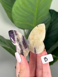 Image 2 of 3D FLUORITE X CALCITE BUTTERFLY