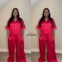 Image 1 of Satin Wide Jumpsuit 
