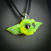 Image 3 of Grogu (Baby Yoda) Star Wars Fan Art Pendant in Slyme