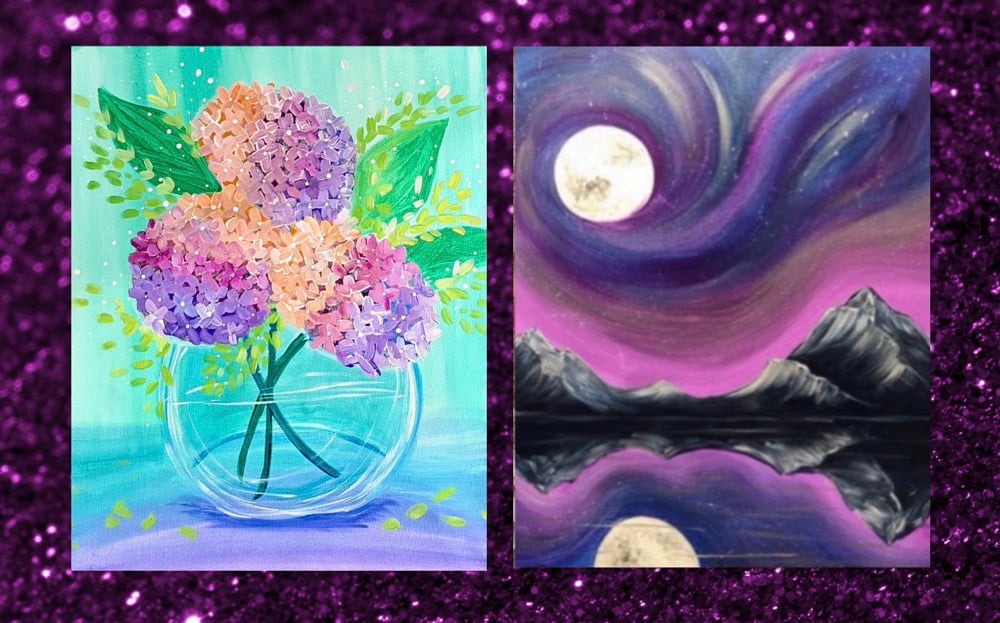 Image of Summer Sorbet Hydrangeas Paint Party 8/18 Yang Ming Salem, NH