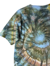 Image 8 of M Adult Combed Cotton Tee in Forest Spiral Ice Dye