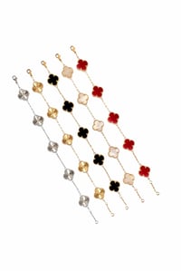 Image 1 of Clover bracelet with five leaf motifs Unisex style