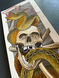 Image 4 of ORIGINAL PAINTING SKULL SNAKE