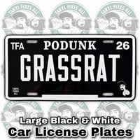 Image 4 of NEW! Small EMBOSSED Motorcycle Plates!! (Black & White)