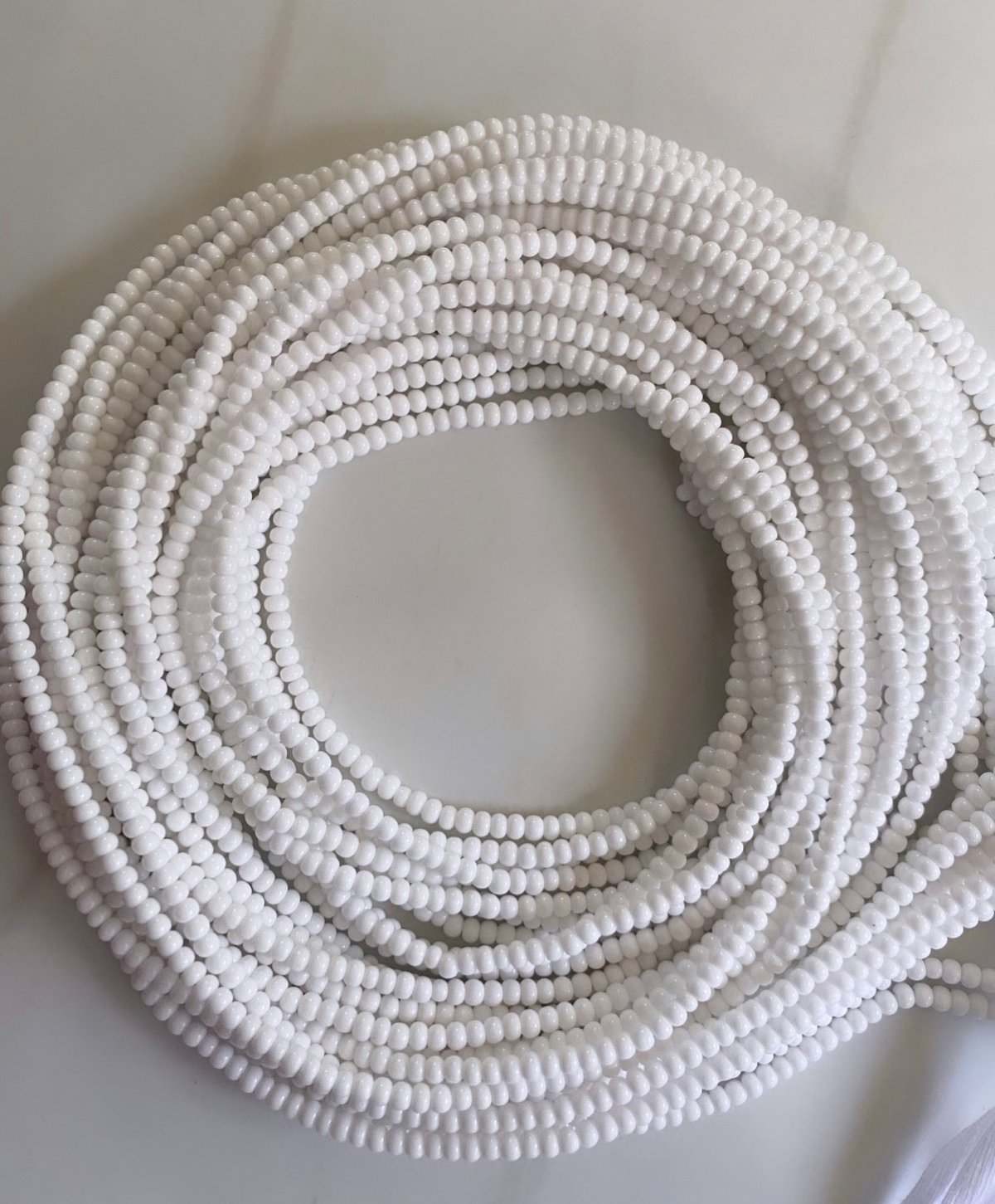 Image of White Tie on Waistbeads Collection 