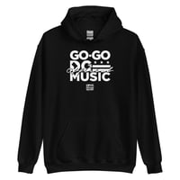 Image 1 of LOVE DC GOGO "GO-GO IS OFFICIAL MUSIC" DARK Unisex Hoodie (see color options)