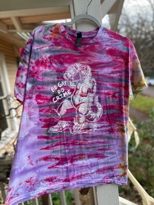 Image of LARGE Godzilla Be Gay Do Crime Tie Dye Shirt 7