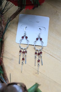 Image 2 of Mini Sterling Silver + Crystal Chandelier Earrings (2)