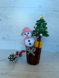 Image 2 of Mini Snowman & Tree Holiday Cup Decoration
