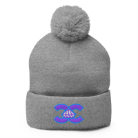 Image 1 of Double C Apex Pom-Pom Beanie