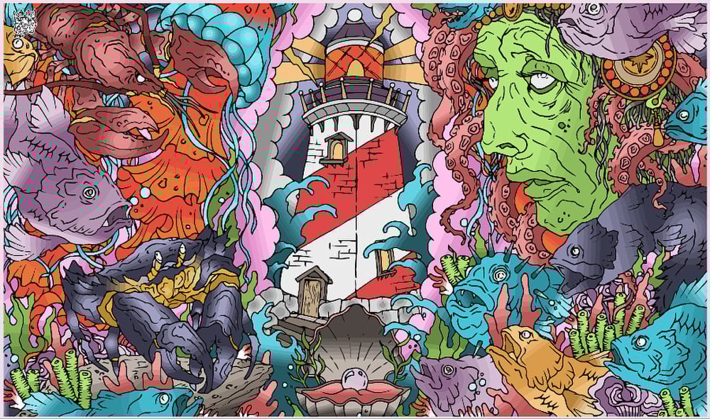 Watery Grave Handdrawn TCG Mat PREORDER