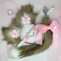 Brown furry kitten PetPlay set 