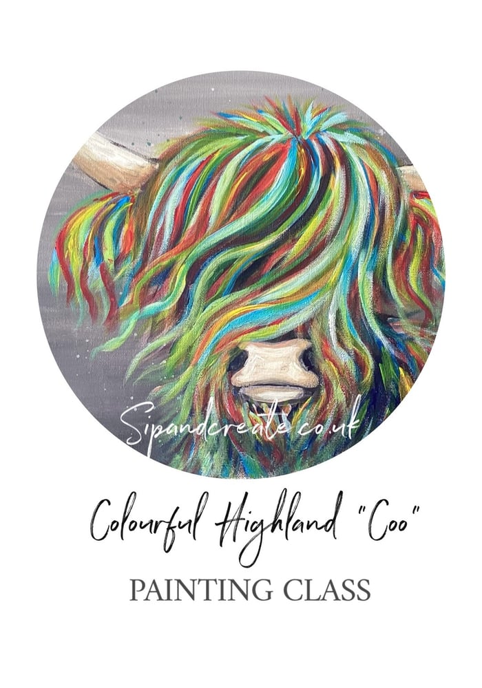 Image of Contemporary Highland Cow Painting Workshop