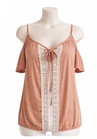 Image 5 of New Sz 18/20 Ashley Stewart open shoulder short sleeve top #868*8