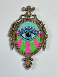 Image 1 of Mystic Eye - neon pink & green/mint green