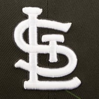 Image 4 of BLACK/WHITE NY METS CUSTOM FITTED CAP