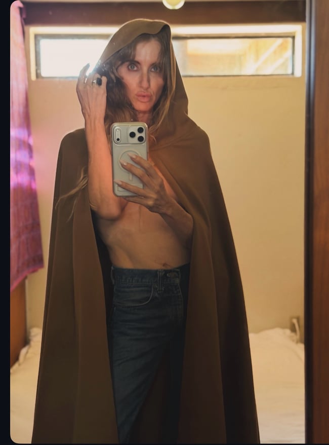 early 1970s Halston cashmere hooded cape coat