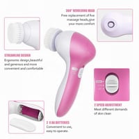 Image 13 of Electric Facial Cleaner 5 IN 1 Face Cleansing Brush Wash Machine Spa Skin Care Massager Blackhead Cl