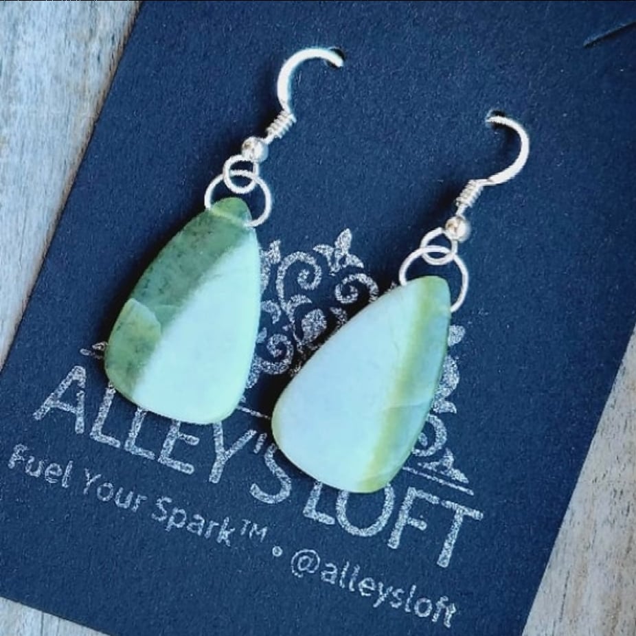 Image of Nature Dancing - Serpentine Earrings 