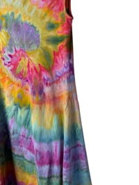 Image 9 of S Stretch Knit Fit and Flare Midi Dress in Euphoria Spiral Ice Dye