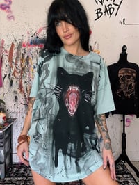 Image 2 of “PUSSY POWER” HAND PAINTED T-SHIRT XL