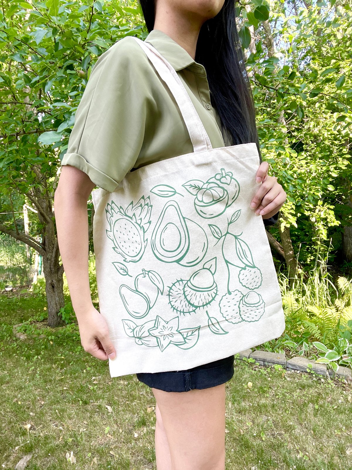 Fruit best sale tote bag