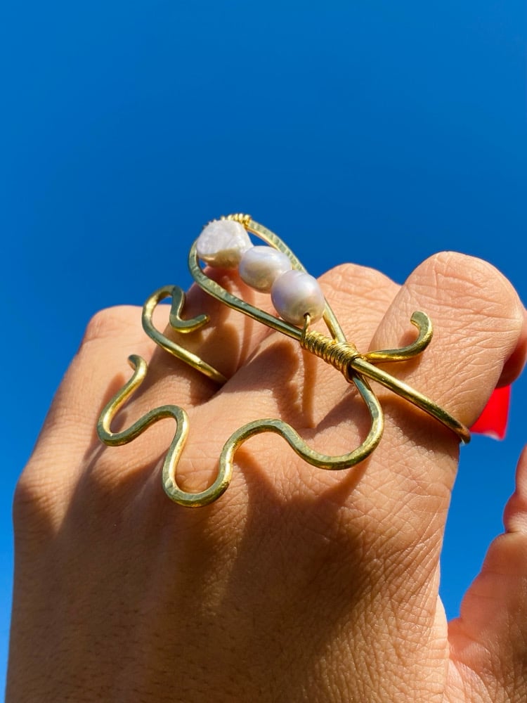 Image of Not Quite a Bowtie Double Ring 