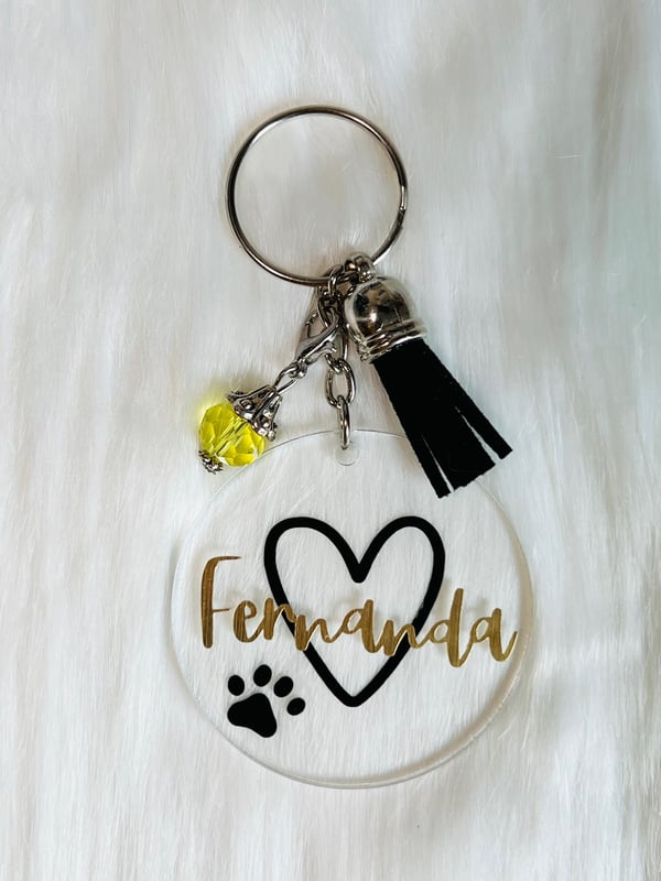 Image of Gold Name Personalized Keychain