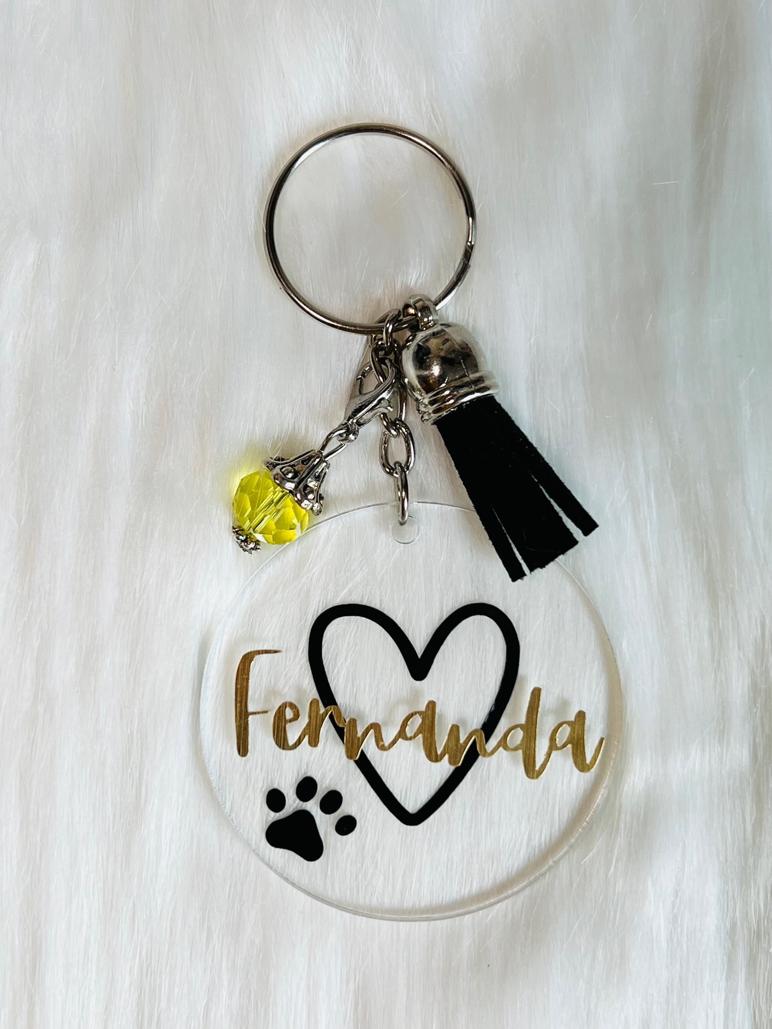 Image of Gold Name Personalized Keychain 