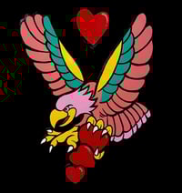 Eagle Love 2-piece Handpainted Woodcutout