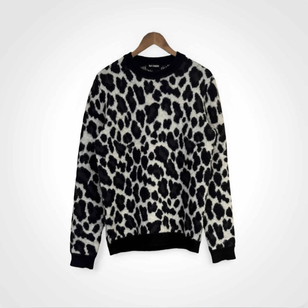 Image of FW13 Raf Simons Leopard Print Mohair Wool Sweater