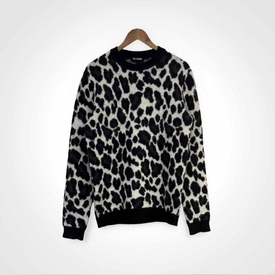 Image of FW13 Raf Simons Leopard Print Mohair Wool Sweater