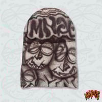 Image 3 of [MNGO.S] All overprint Knit Beanie - BROWN