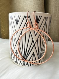 Image 3 of Extra Large Hoop (Copper) Earrings