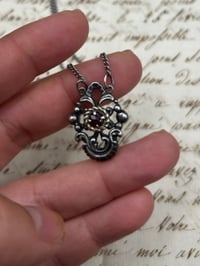 Image 1 of Magnifique collier en argent massif avec grenat, début 1900