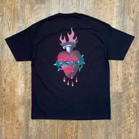 Image 2 of SACRED HEART TEE - black