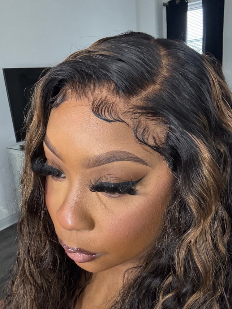 Image of Pretty Brown Highlights (Glueless Lace wig)
