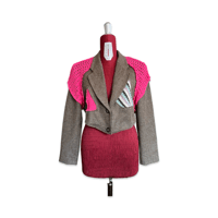 Image 1 of Cropped Crochet Shoulder Jacket