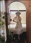 early 1970s cotton wildflower off-shoulder prairie dress