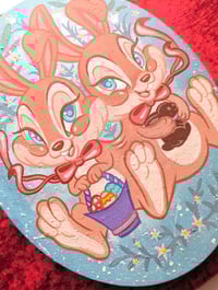 Image 2 of Siamese Twin Easter Bunny Painting 