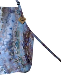Image 3 of 100% Cotton Adult Pocket Apron in Cool Muted Agate Ice Dye