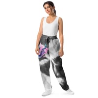 Image 2 of Unisex Baphomet Black Watercolor Colorful Goat Wide-leg joggers