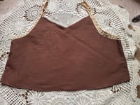 Image 3 of brown with red flowers