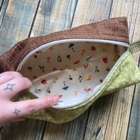 Image 3 of quilted mushroom pouch